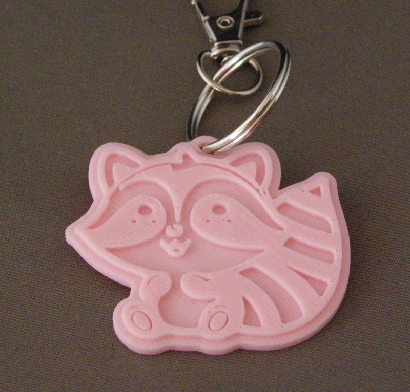 (image for) 3D Prints - Wasbeer Sleutelhanger 1 - Kersenroze (Sakura Pink)