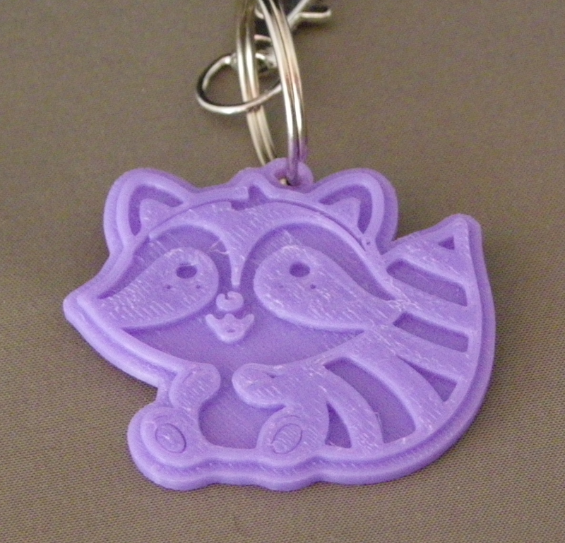 (image for) 3D Prints - Wasbeer Sleutelhanger 1 - Paars (Purple)