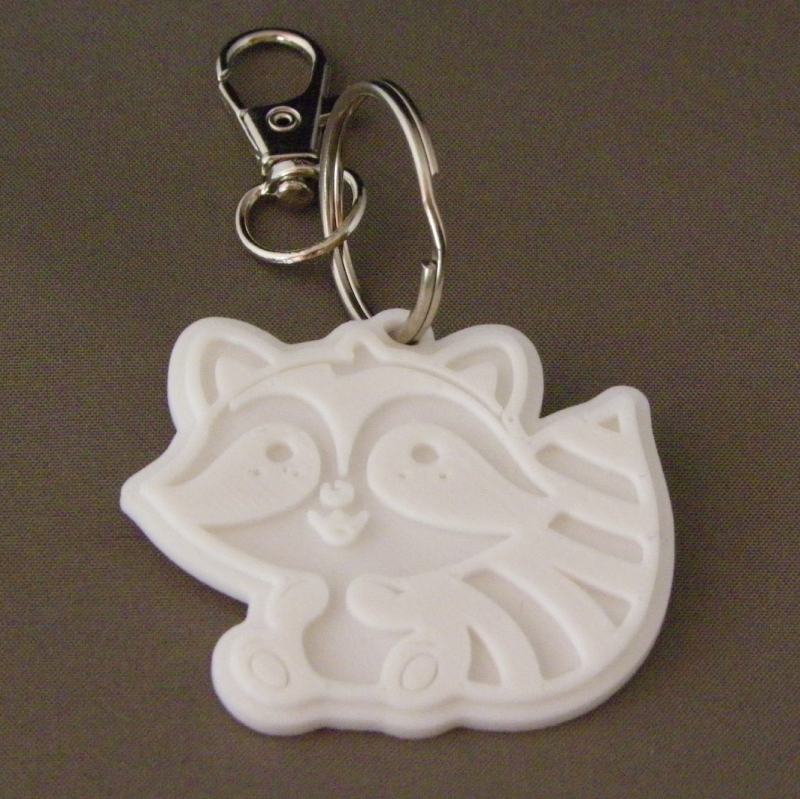 (image for) 3D Prints - Wasbeer Sleutelhanger 1 - Wit (White)