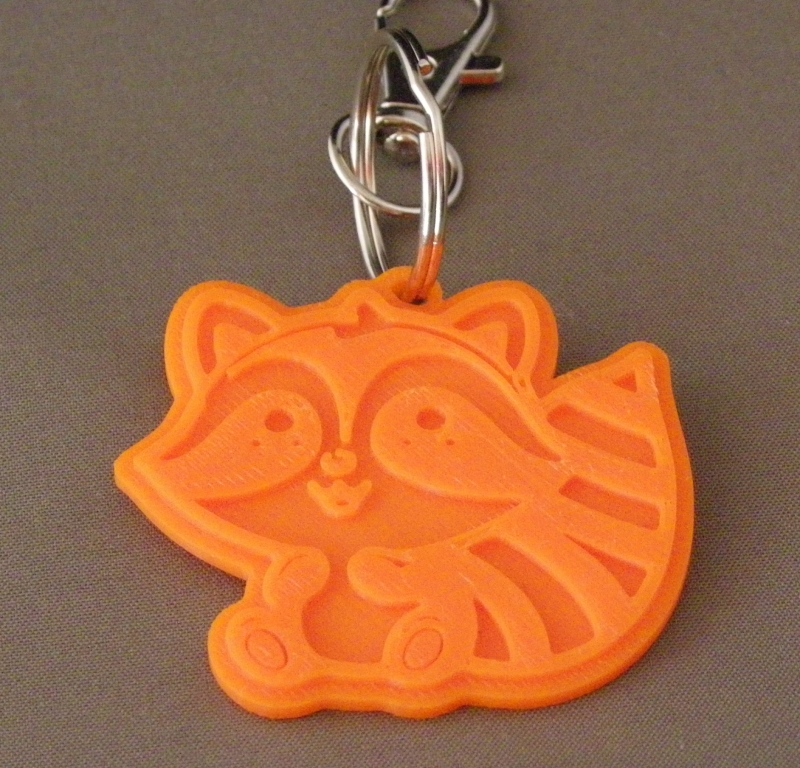 (image for) 3D Prints - Wasbeer Sleutelhanger 1 - Zonnig Oranje (Sunny Orange)