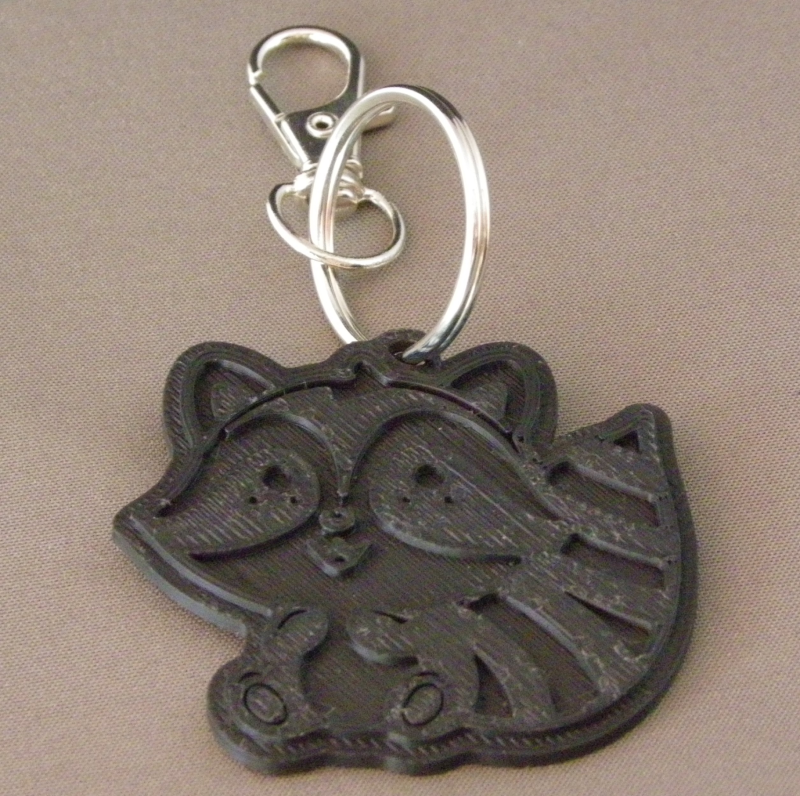 (image for) 3D Prints - Wasbeer Sleutelhanger 1 - Zwart (Black)
