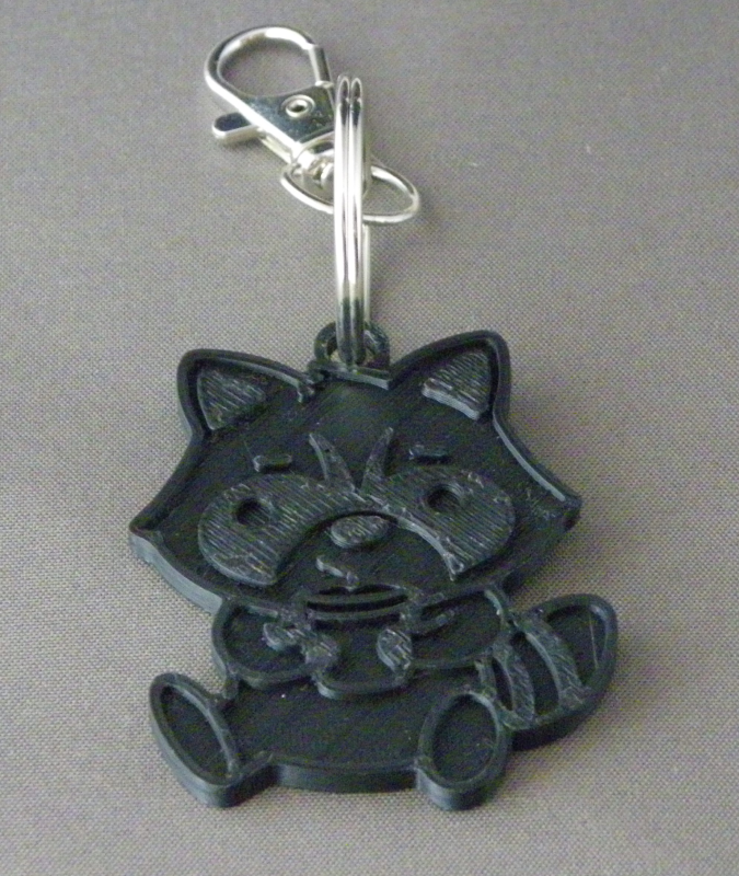 (image for) 3D Prints - Wasbeer Sleutelhanger 2 - Zwart (Black)