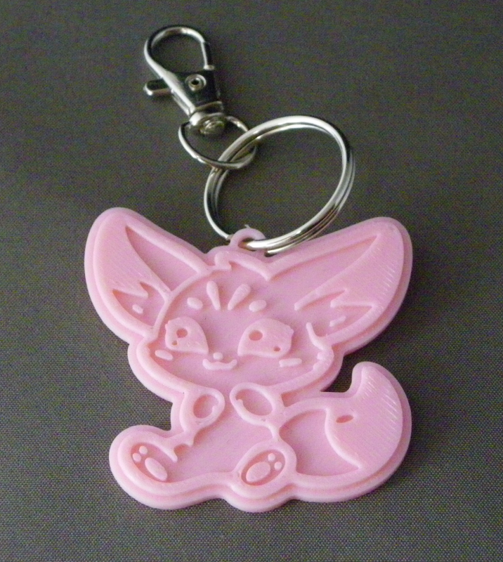 (image for) 3D Prints - Woestijnvos Sleutelhanger 1 - Kersenroze (Sakura Pink)