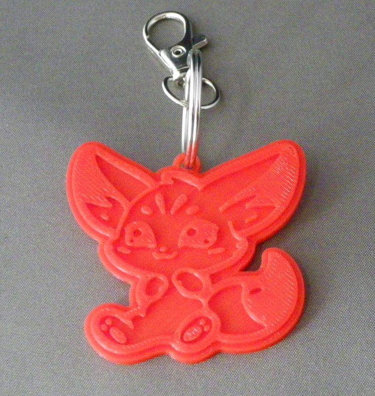 (image for) 3D Prints - Woestijnvos Sleutelhanger 1 - Rood (Red)