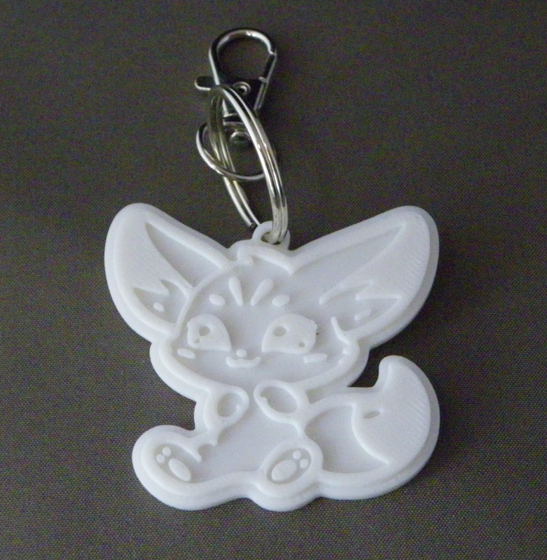 (image for) 3D Prints - Woestijnvos Sleutelhanger 1 - Wit (White)