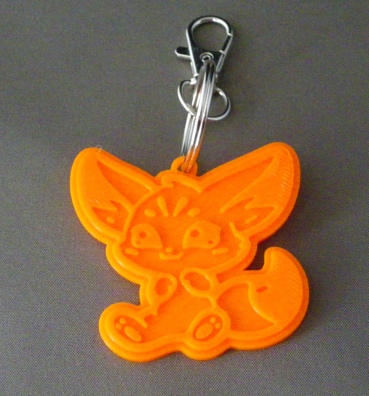 (image for) 3D Prints - Woestijnvos Sleutelhanger 1 - Zonnig Oranje (Sunny Orange)