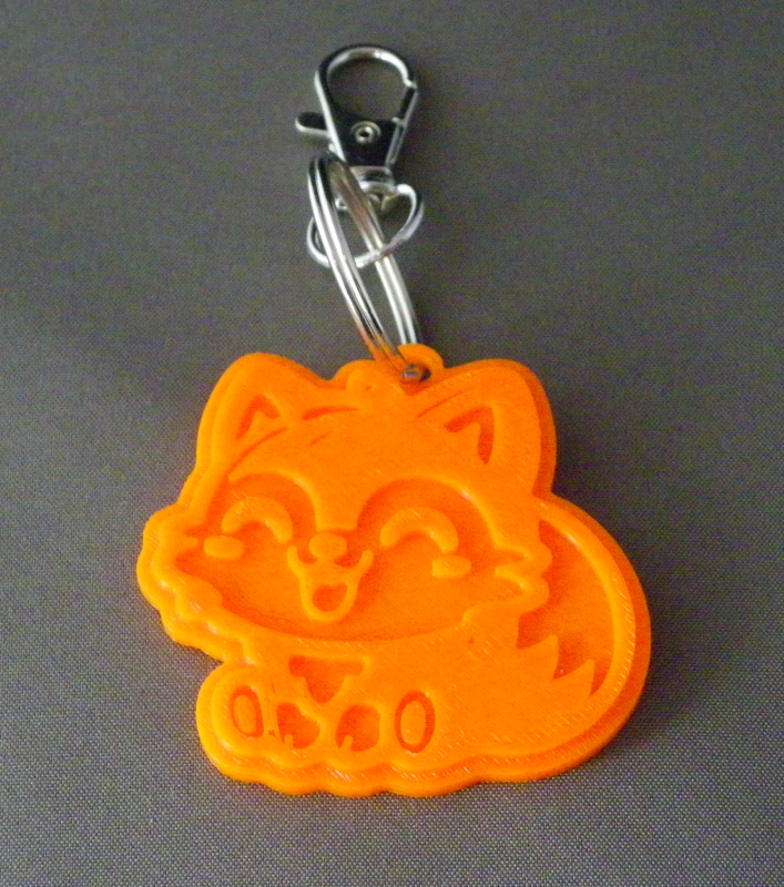 (image for) 3D Prints - Wolf Sleutelhanger 10 - Zonnig Oranje (Sunny Orange)
