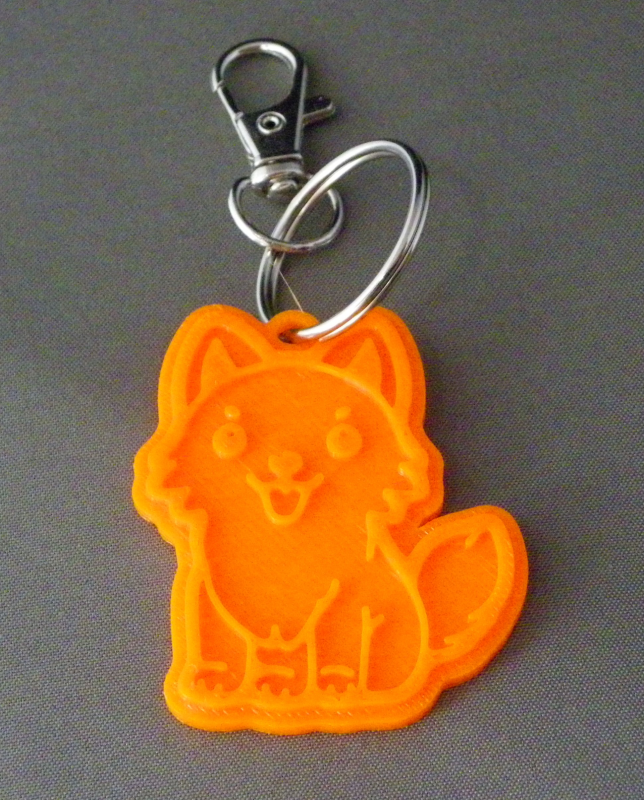 (image for) 3D Prints - Wolf Sleutelhanger 11 - Zonnig Oranje (Sunny Orange)