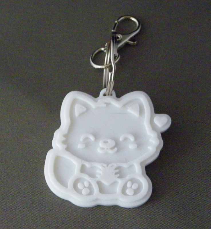 (image for) 3D Prints - Wolf Sleutelhanger 7 - Wit (White)