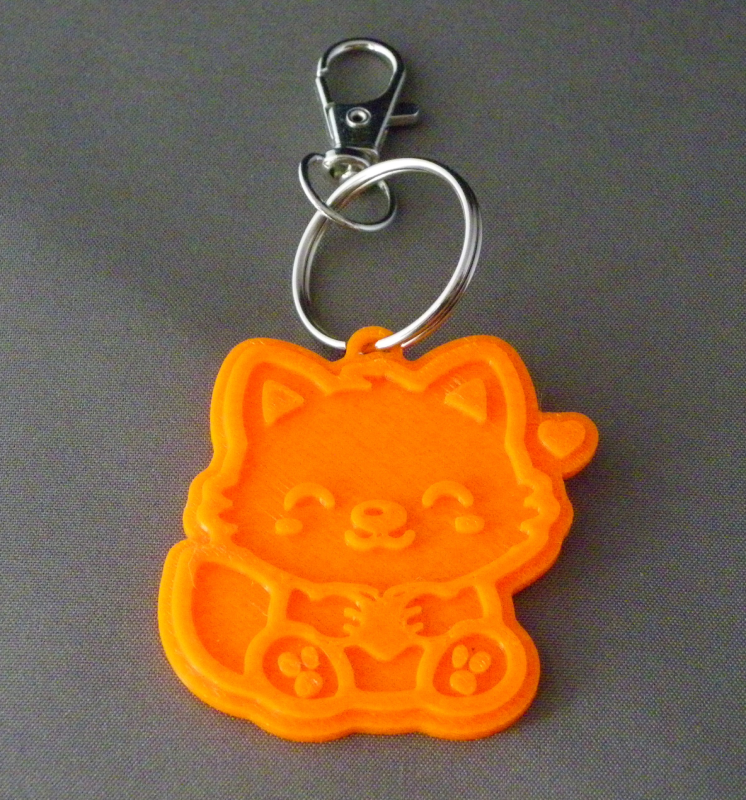 (image for) 3D Prints - Wolf Sleutelhanger 7 - Zonnig Oranje (Sunny Orange)