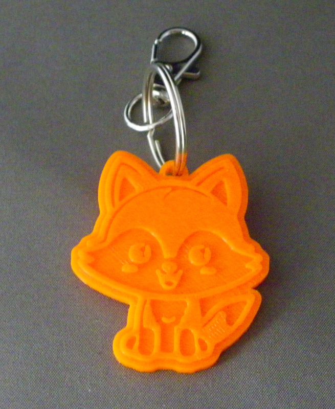 (image for) 3D Prints - Wolf Sleutelhanger 9 - Zonnig Oranje (Sunny Orange)