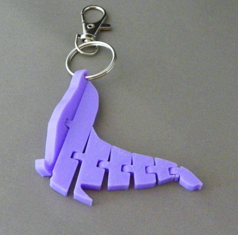 (image for) 3D Prints - Zeehond Sleutelhanger 1 - Paars (Purple)