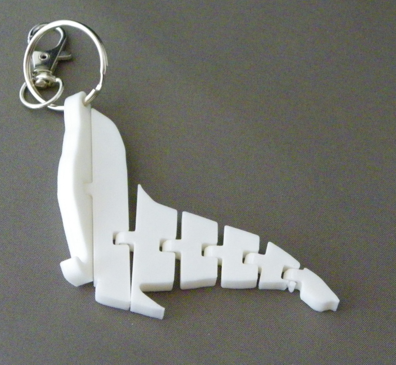 (image for) 3D Prints - Zeehond Sleutelhanger 1 - Wit (White)