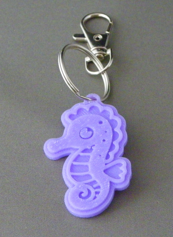 (image for) 3D Prints - Zeepaard Sleutelhanger 2 - Paars (Purple)