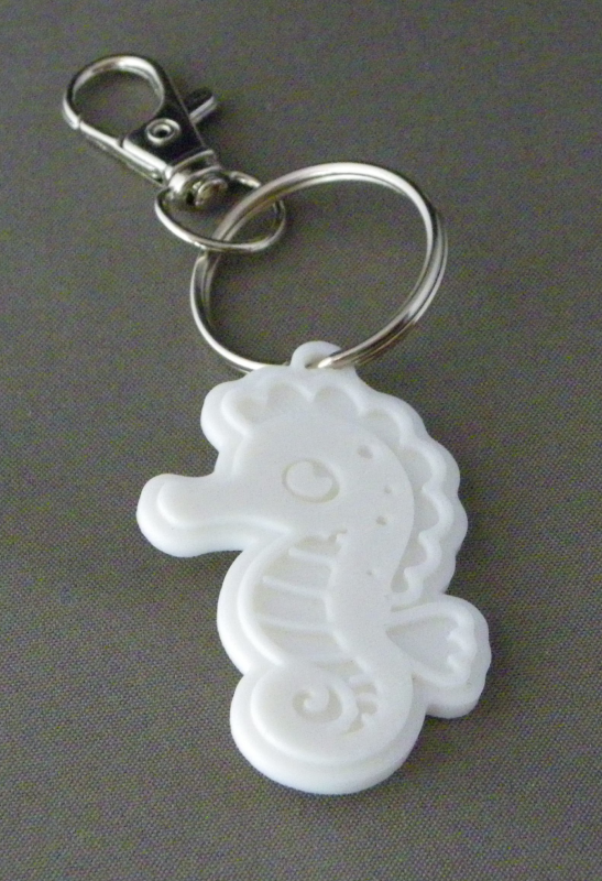 (image for) 3D Prints - Zeepaard Sleutelhanger 2 - Wit (White)