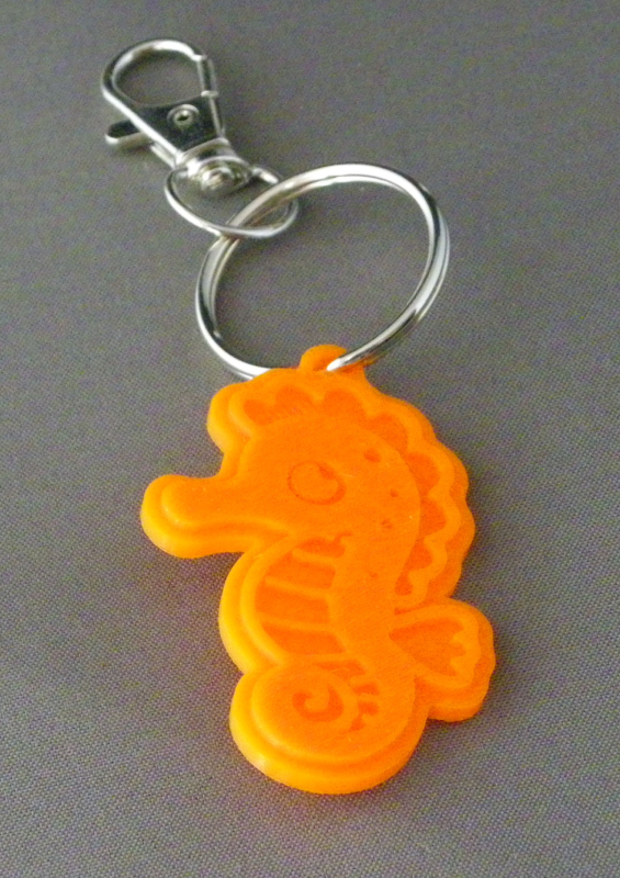 (image for) 3D Prints - Zeepaard Sleutelhanger 2 - Zonnig Oranje (Sunny Orange)