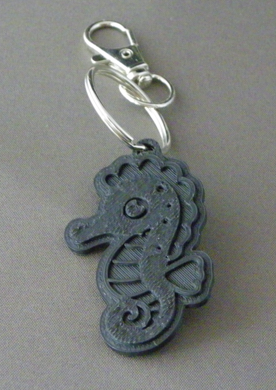 (image for) 3D Prints - Zeepaard Sleutelhanger 2 - Zwart (Black)