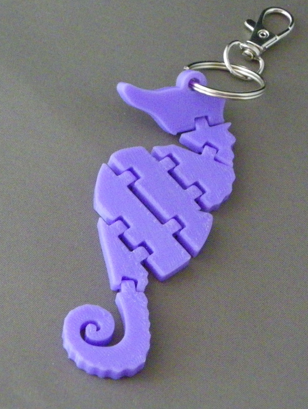 (image for) 3D Prints - Zeepaard Sleutelhanger 3 - Paars (Purple)
