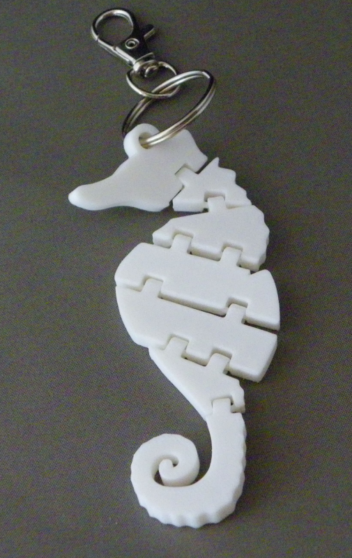 (image for) 3D Prints - Zeepaard Sleutelhanger 3 - Wit (White)