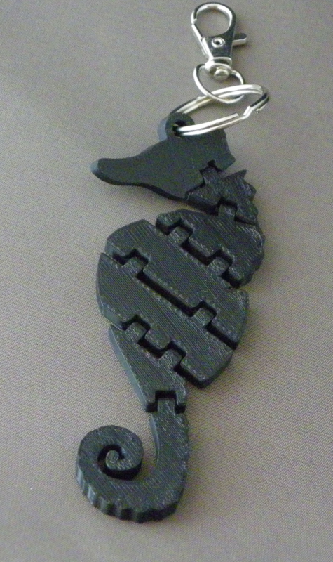 (image for) 3D Prints - Zeepaard Sleutelhanger 3 - Zwart (Black)