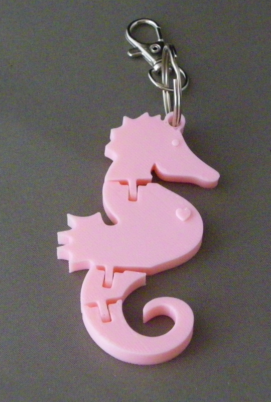 (image for) 3D Prints - Zeepaard Sleutelhanger 4 - Kersenroze (Sakura Pink)