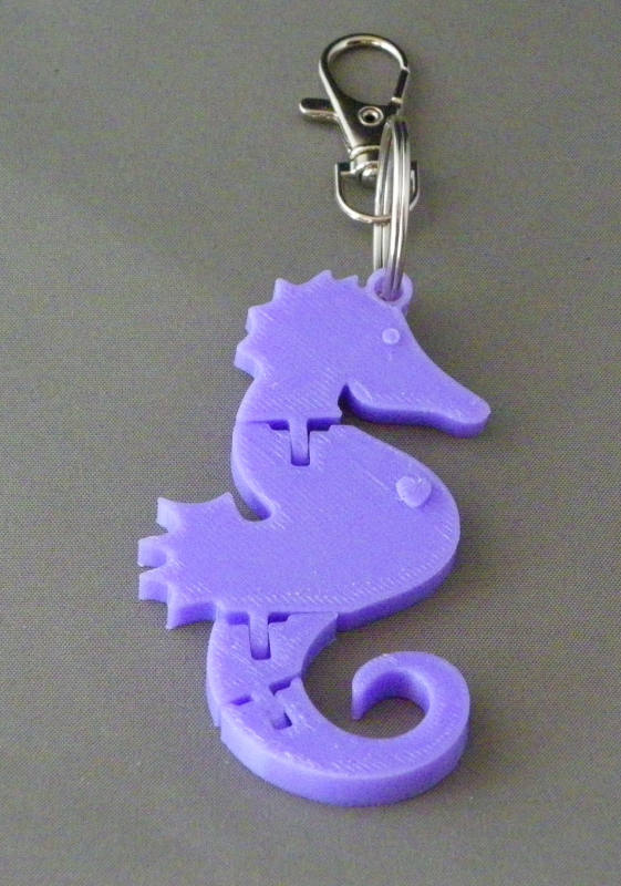(image for) 3D Prints - Zeepaard Sleutelhanger 4 - Paars (Purple)