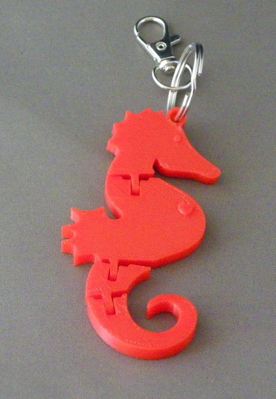 (image for) 3D Prints - Zeepaard Sleutelhanger 4 - Rood (Red)