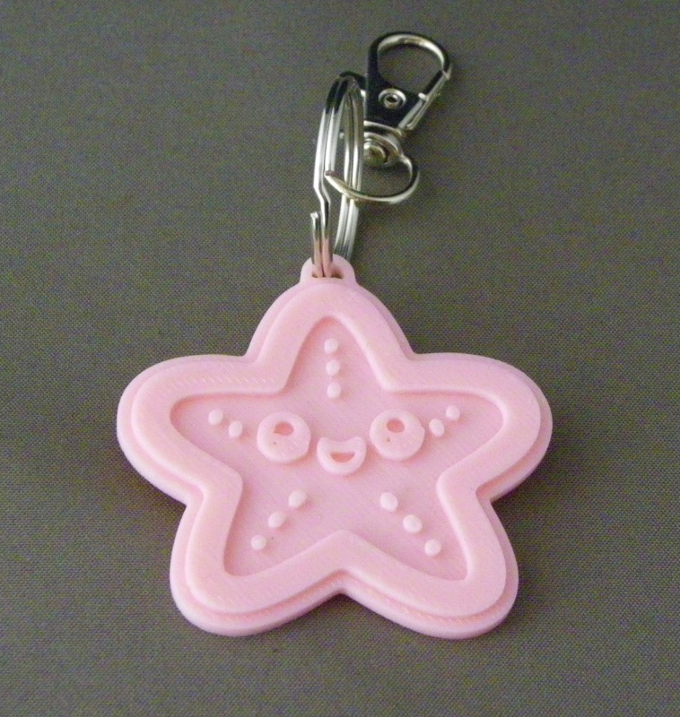(image for) 3D Prints - Zeester Sleutelhanger 1 - Kersenroze (Sakura Pink)
