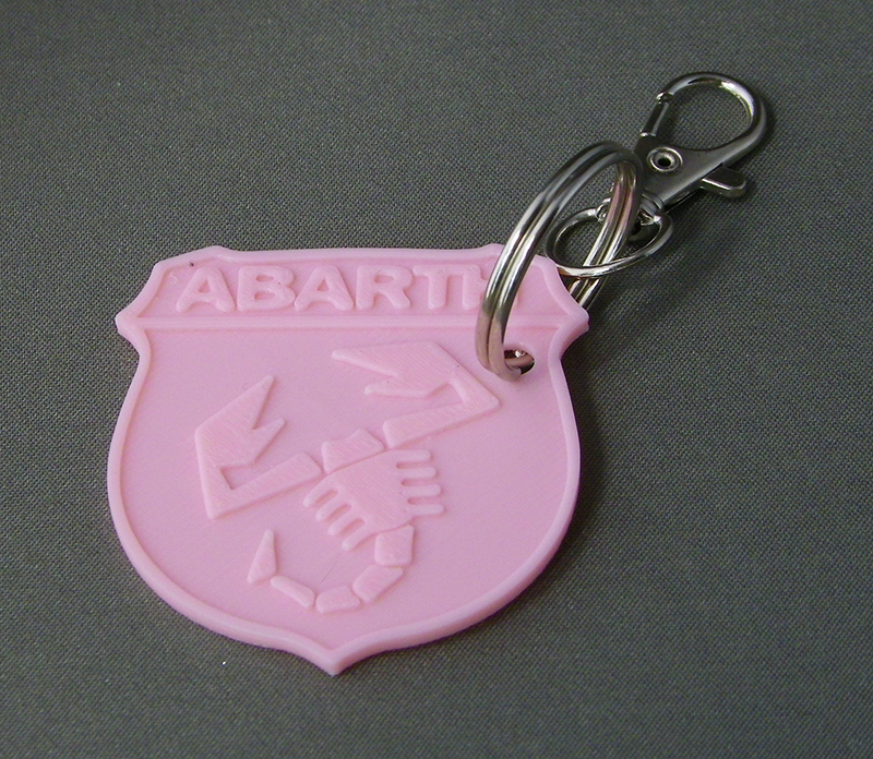 (image for) 3D Prints - Abarth Sleutelhanger 1 - Kersenroze (Sakura Pink)