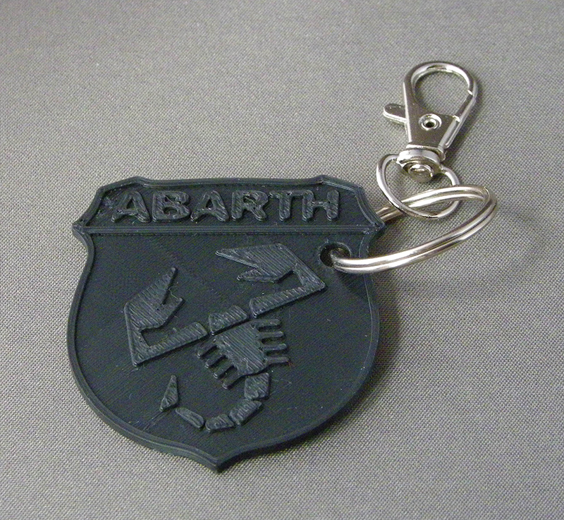 (image for) 3D Prints - Abarth Sleutelhanger 1 - Zwart (Black)