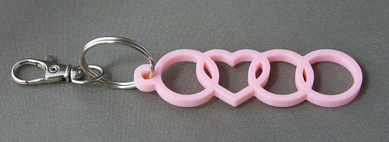 (image for) 3D Prints - Audi Sleutelhanger 1 - Kersenroze (Sakura Pink)