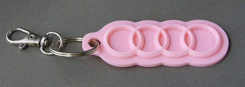 (image for) 3D Prints - Audi Sleutelhanger 2 - Kersenroze (Sakura Pink)