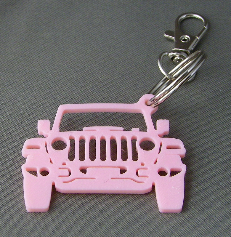 (image for) 3D Prints - Auto Sleutelhanger 1 - Kersenroze (Sakura Pink)
