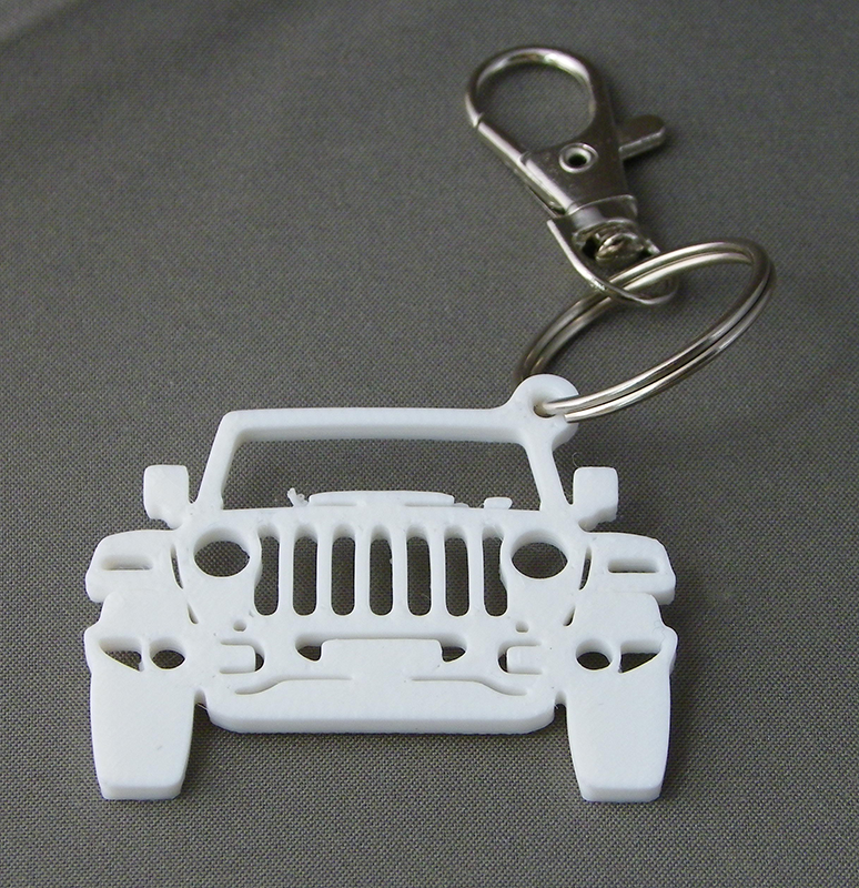 (image for) 3D Prints - Auto Sleutelhanger 1 - Wit (White)