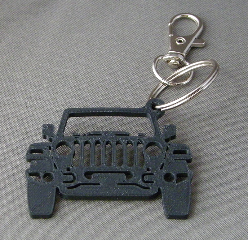 (image for) 3D Prints - Auto Sleutelhanger 1 - Zwart (Black)