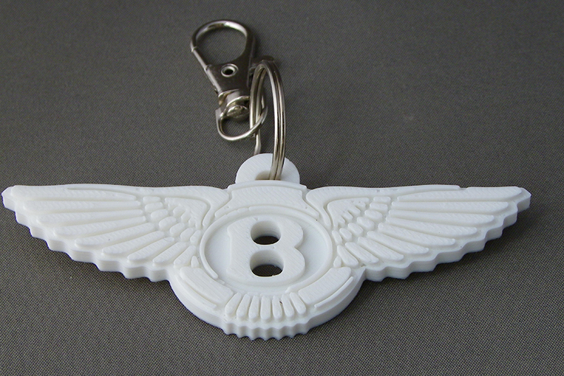 (image for) 3D Prints - Bentley Sleutelhanger 1 - Wit (White)