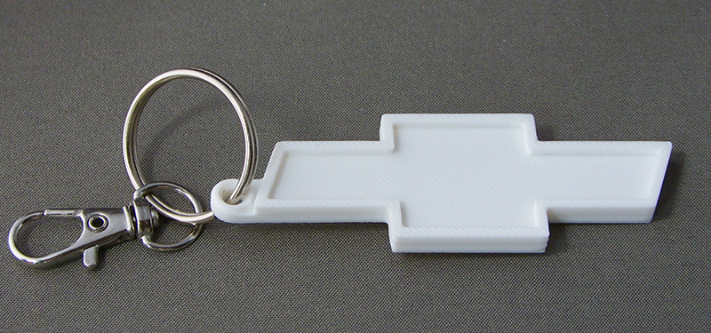 (image for) 3D Prints - Chevrolet Sleutelhanger 1 - Wit (White)