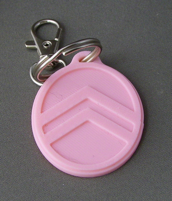 (image for) 3D Prints - Citroën Sleutelhanger 1 - Kersenroze (Sakura Pink)