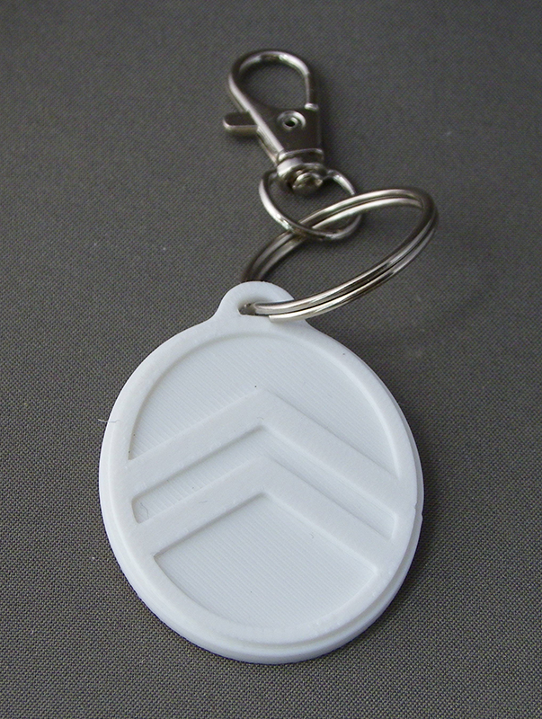 (image for) 3D Prints - Citroën Sleutelhanger 1 - Wit (White)