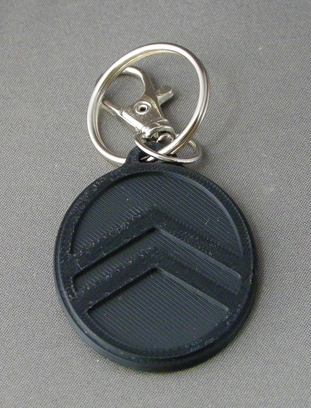 (image for) 3D Prints - Citroën Sleutelhanger 1 - Zwart (Black)