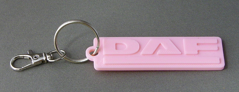 (image for) 3D Prints - Daf Sleutelhanger 1 - Kersenroze (Sakura Pink)