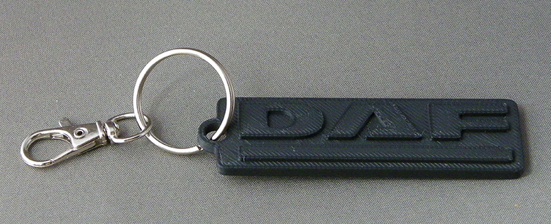 (image for) 3D Prints - Daf Sleutelhanger 1 - Zwart (Black)
