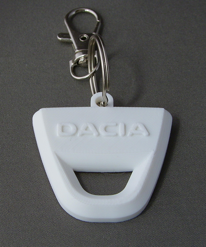 (image for) 3D Prints - Dacia Sleutelhanger 1 - Wit (White)