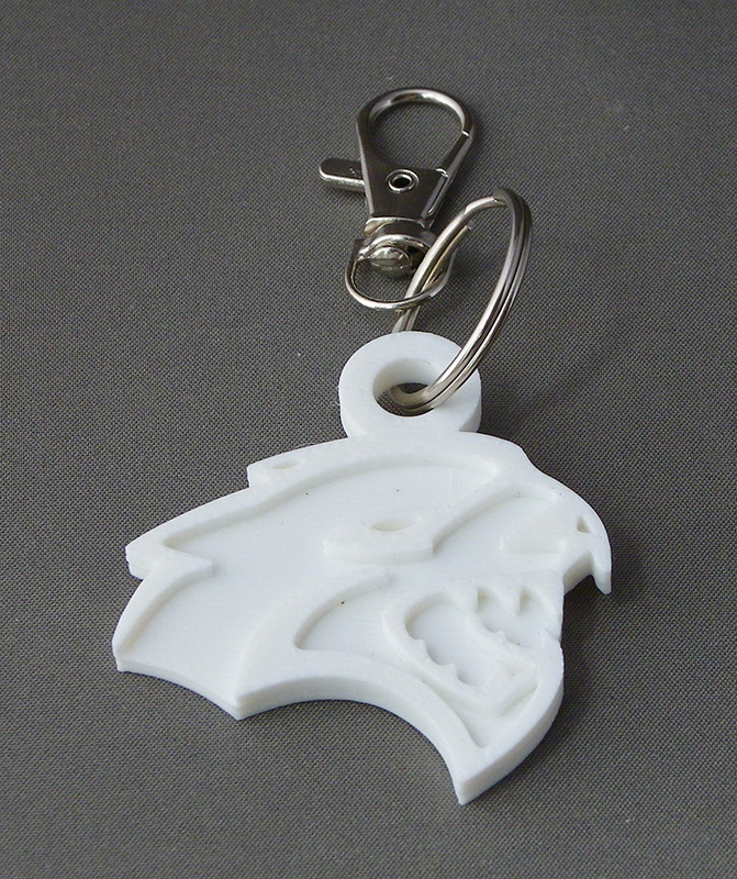 (image for) 3D Prints - Dodge Hellcat Sleutelhanger 1 - Wit (White)