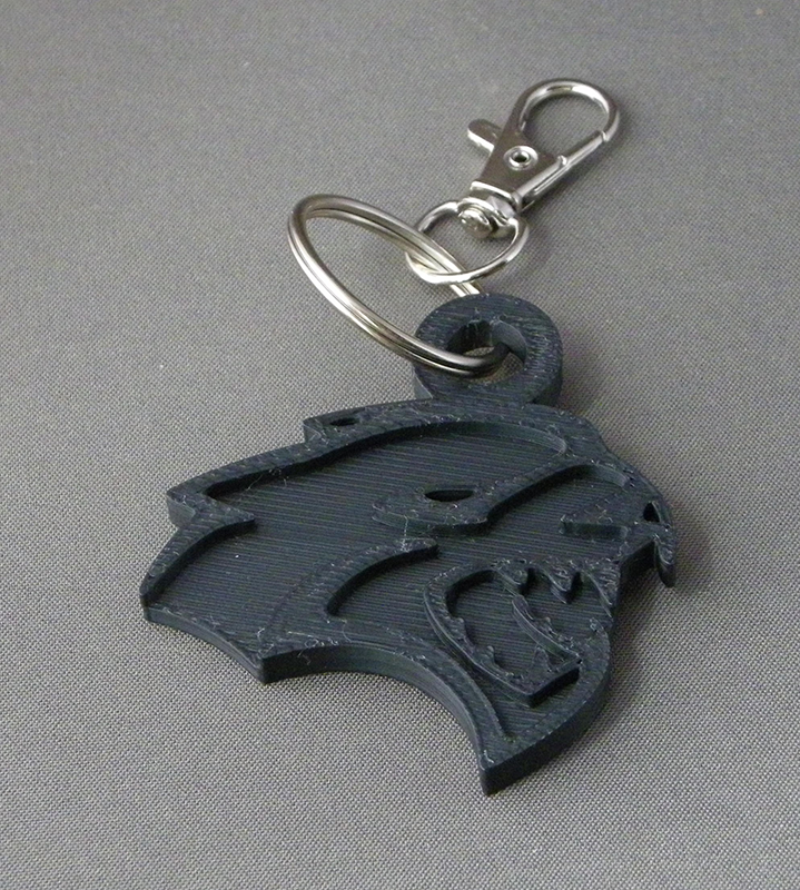 (image for) 3D Prints - Dodge Hellcat Sleutelhanger 1 - Zwart (Black)