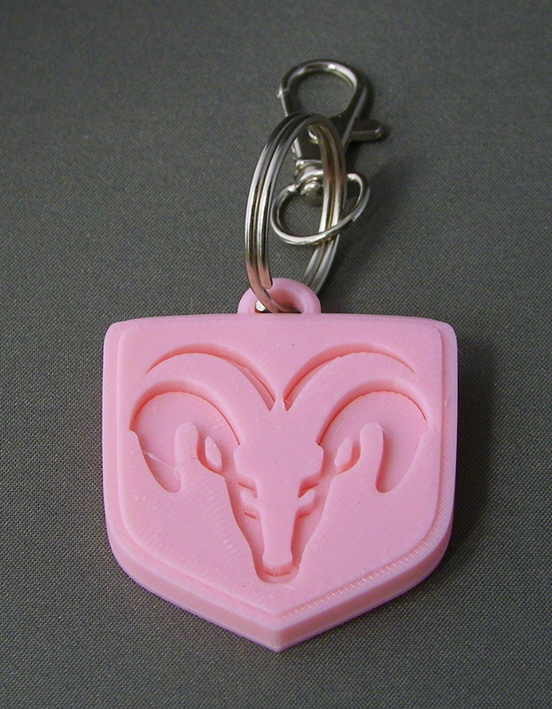 (image for) 3D Prints - Dodge Ram Sleutelhanger 1 - Kersenroze (Sakura Pink)