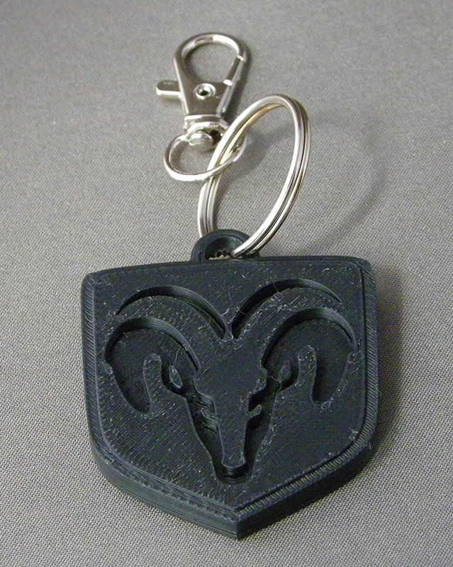 (image for) 3D Prints - Dodge Ram Sleutelhanger 1 - Zwart (Black)