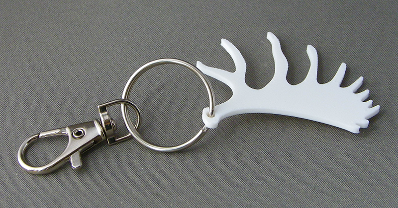 (image for) 3D Prints - Eland Sleutelhanger 1 - Wit (white)