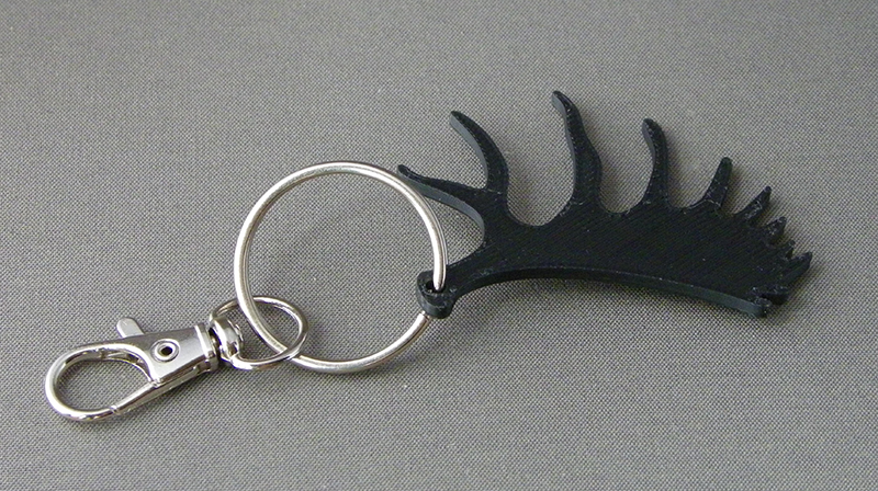 (image for) 3D Prints - Eland Sleutelhanger 1 - Zwart (Black)