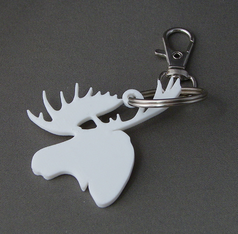 (image for) 3D Prints - Eland Sleutelhanger 2 - Wit (white)